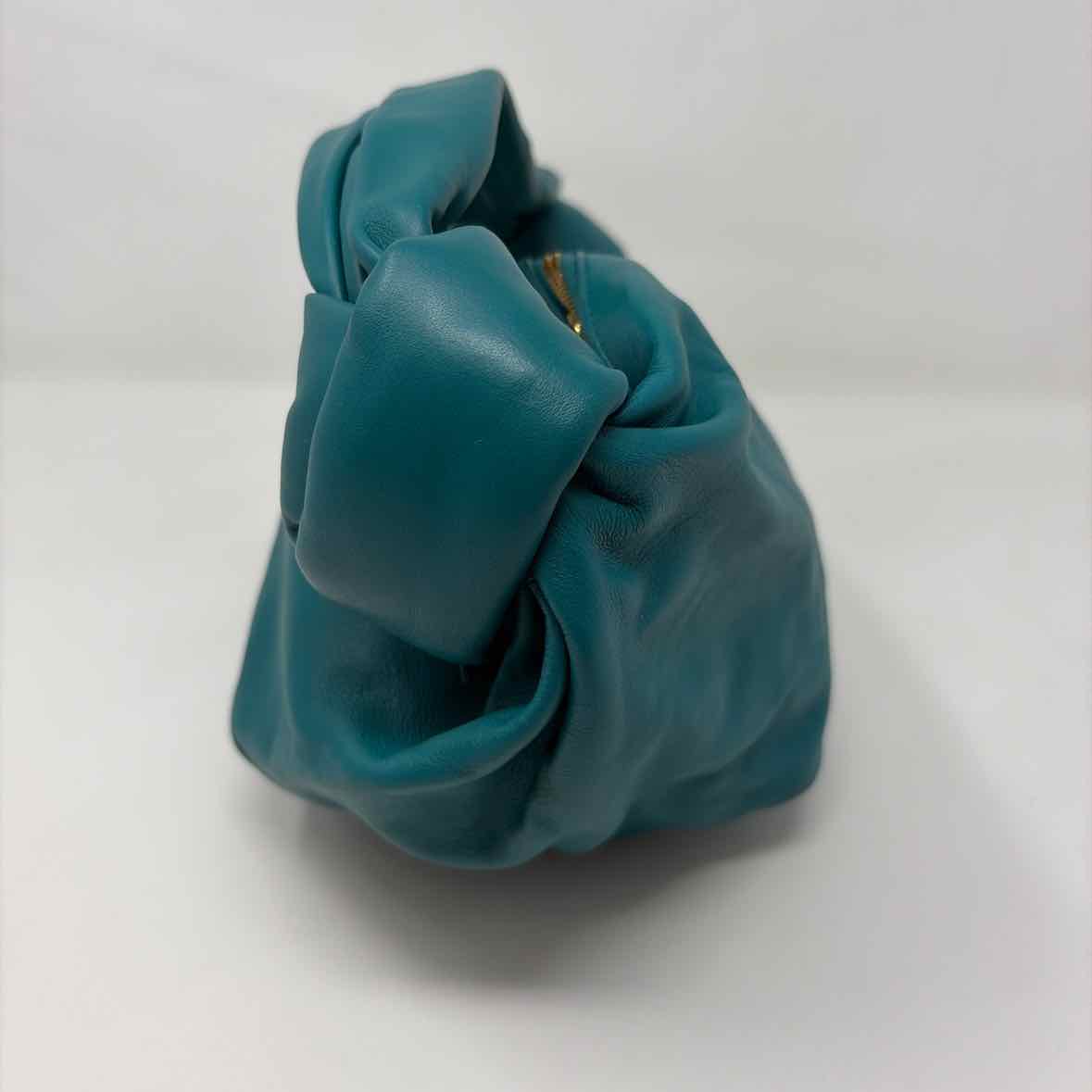 Pre-Owned Bottega Veneta Teal Leather Designer Handbag