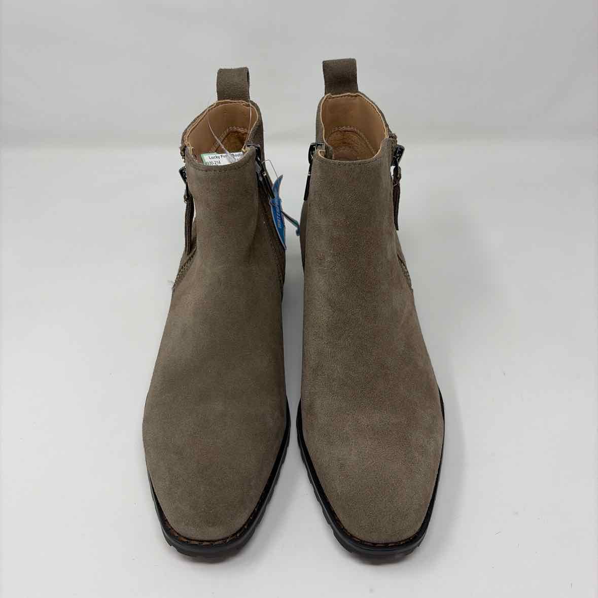 Pre-Owned Shoe Size 7.5 Aqua College Taupe Booties