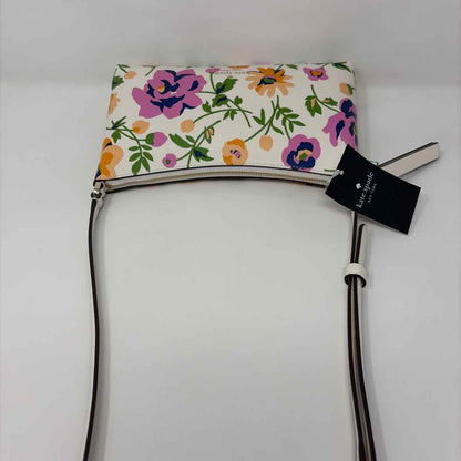 Pre-Owned Kate Spade White Multi Coated Canvas Handbag