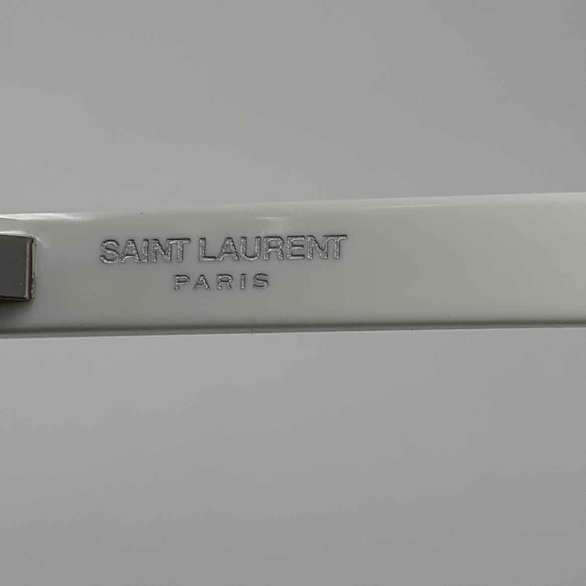 Pre-Owned Saint Laurent White Plastic Designer Sunglasses