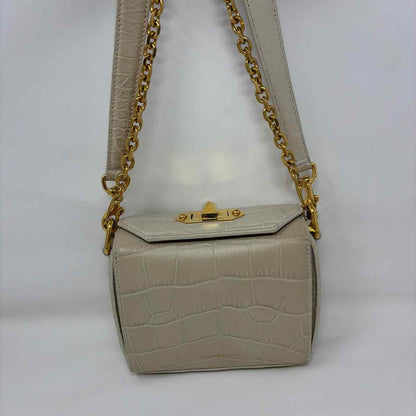 Pre-Owned Alexander McQueen Cream Leather Designer Handbag