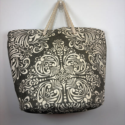 Pre-Owned Boutique Green Print Woven Handbag