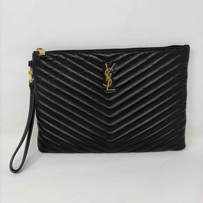 Pre-Owned Saint Laurent Black Leather Designer Handbag