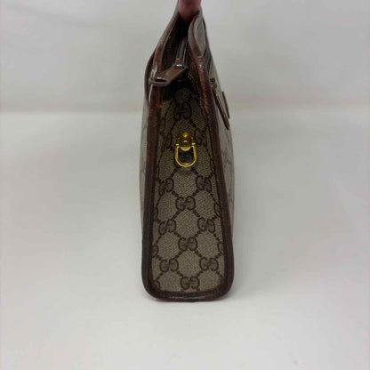 Pre-Owned Gucci Brown Leather Designer Handbag