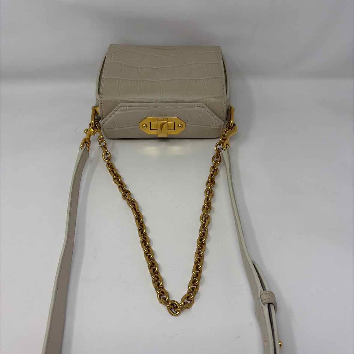 Pre-Owned Alexander McQueen Cream Leather Designer Handbag