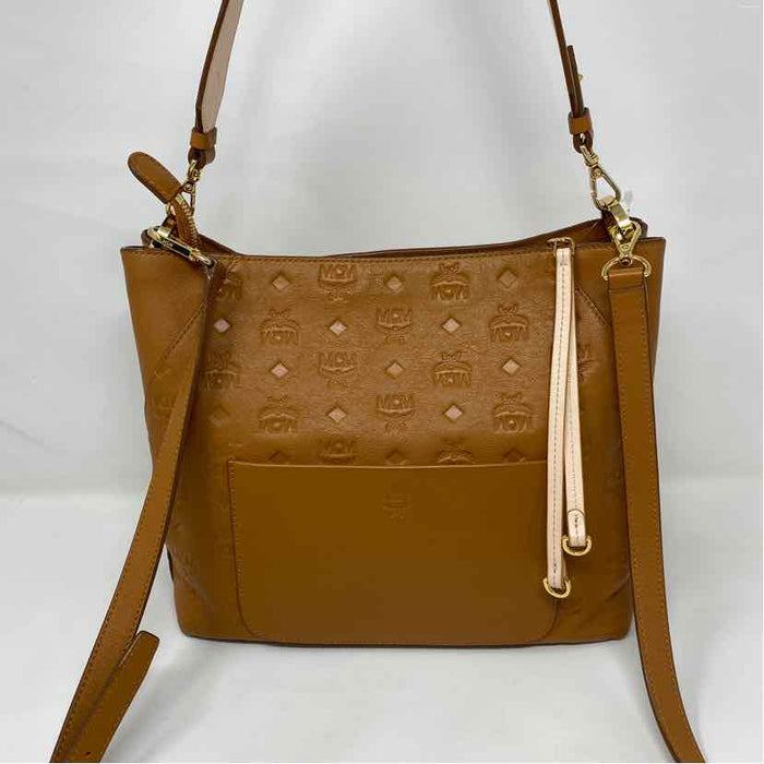 Pre-Owned MCM Cognac Leather Designer Handbag