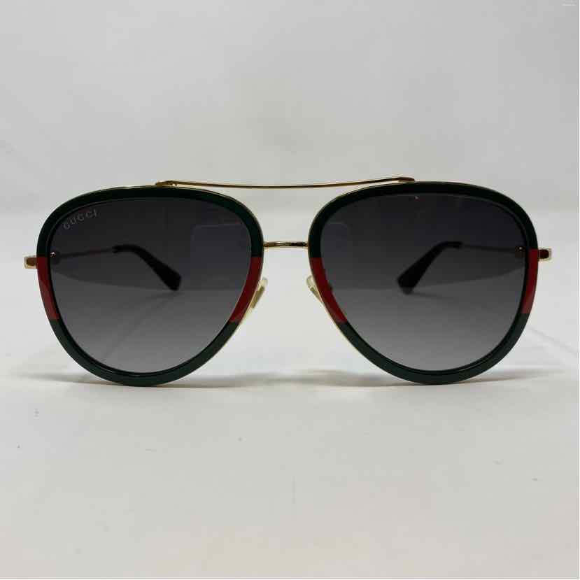Pre-Owned Gucci Stripe Multi Plastic Designer Sunglasses