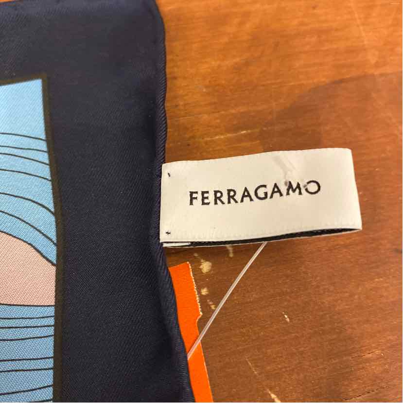 Pre-Owned Ferragamo Multi Silk Designer Scarf