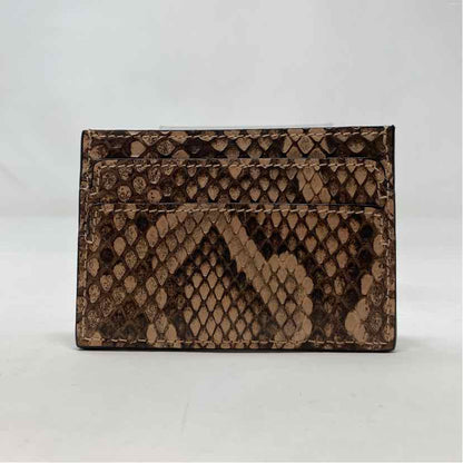Pre-Owned Alexander McQueen Snake Print Leather Designer Wallet
