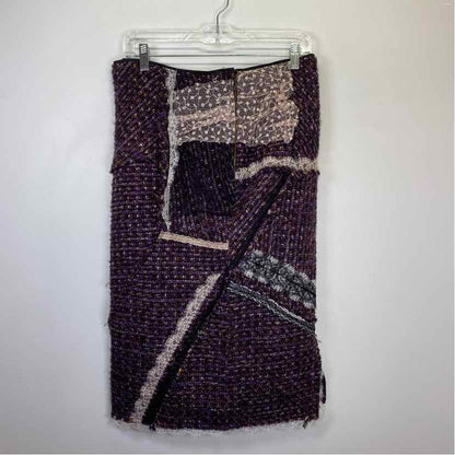 Pre-Owned Size 10/L Nina Ricci Purple Multi Skirt