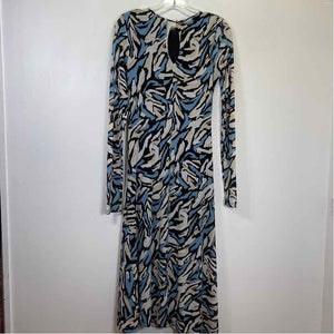 Pre-Owned Size 10/L TOPSHOP Blue Multi Casual Dress
