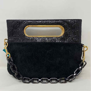 Pre-Owned Louis Vuitton Black Suede Designer Handbag