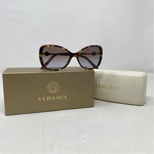 Pre-Owned Versace Brown Plastic Designer Sunglasses