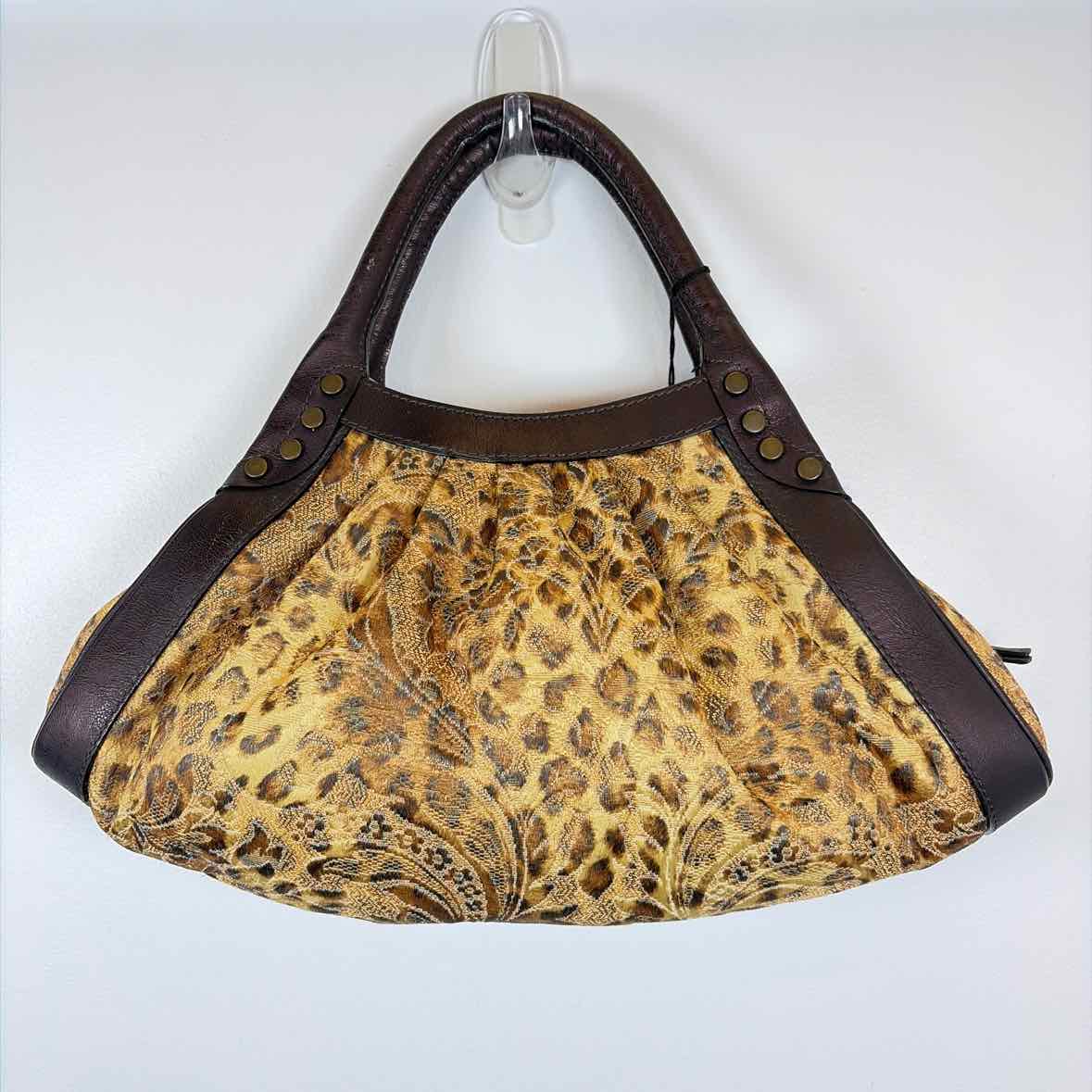 Pre-Owned Donald J Pliner Cheetah Canvas Handbag