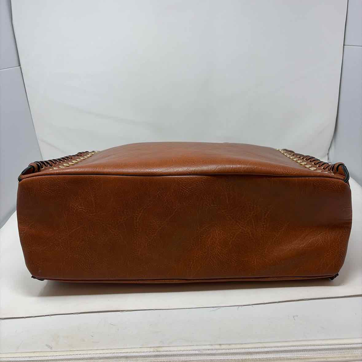 Boutique Cognac faux leather Handbag