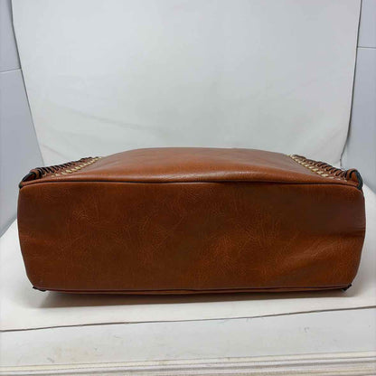 Boutique Cognac faux leather Handbag