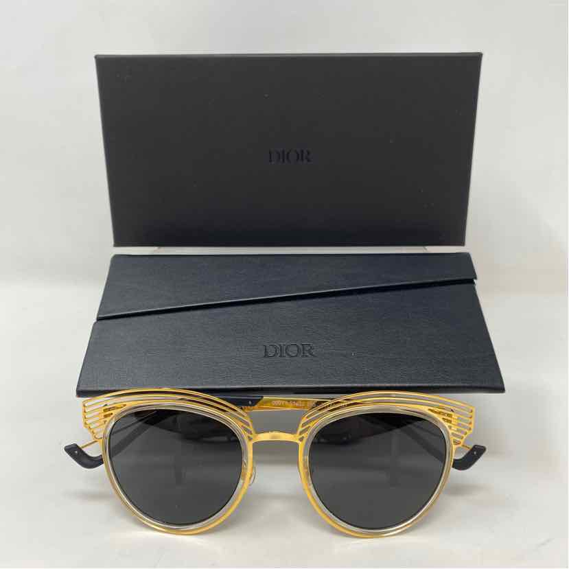 Pre-Owned Christian Dior Gold Metal Designer Sunglasses