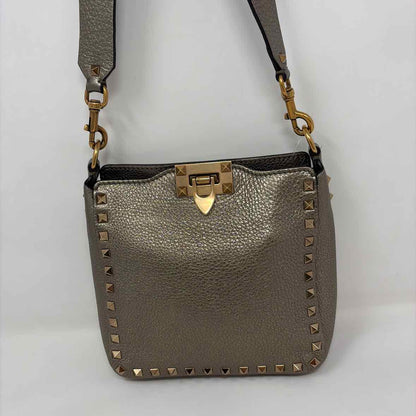Pre-Owned Valentino Gold Leather Designer Handbag