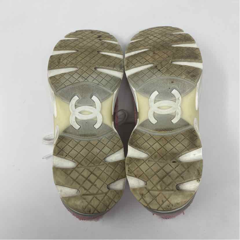 Pre-Owned Chanel Pink Multi Fabric Shoe Size 9 Designer Shoes