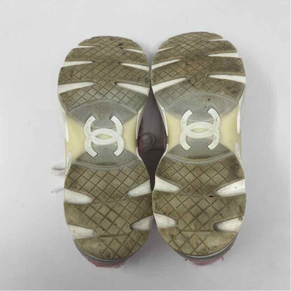 Pre-Owned Chanel Pink Multi Fabric Shoe Size 9 Designer Shoes