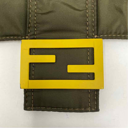Pre-Owned Fendi Olive Nylon Designer Handbag