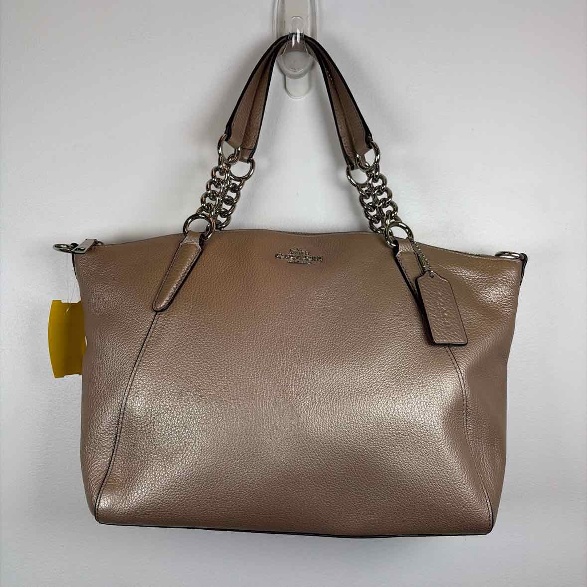 Pre-Owned Coach champagne Leather Handbag