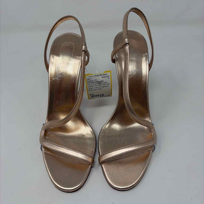 Pre-Owned Christian Louboutin Rose Gold Leather Shoe Size 9.5 Designer Shoes