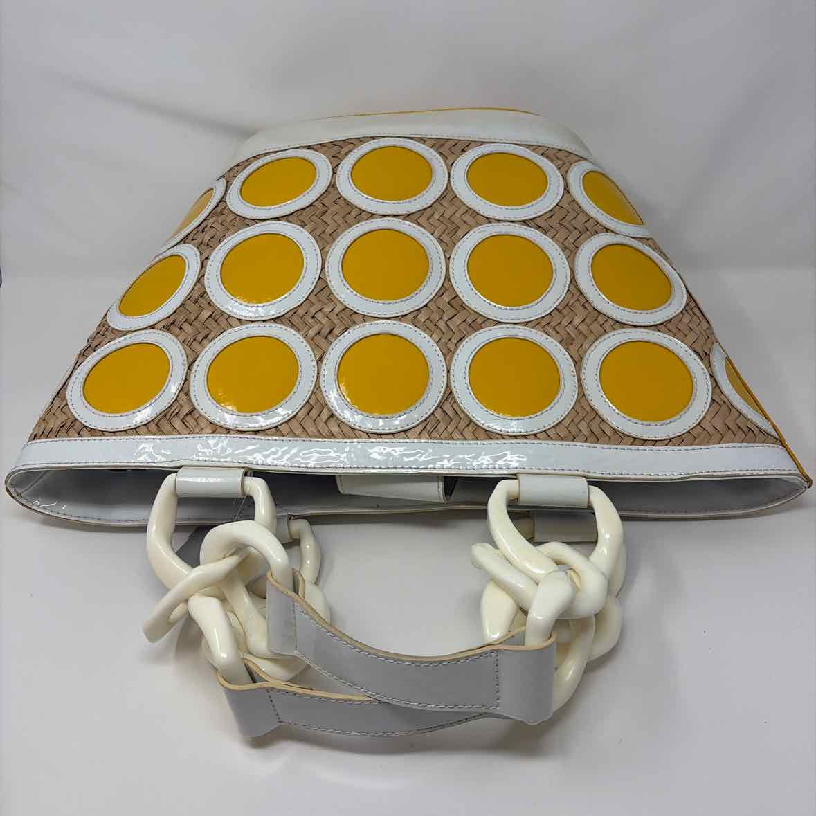 Pre-Owned Pa- Tou-Tou Yellow Multi Woven Handbag
