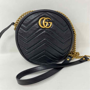 Pre-Owned Gucci Black Leather Designer Handbag