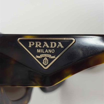 Pre-Owned Prada Brown Acrylic Designer Sunglasses