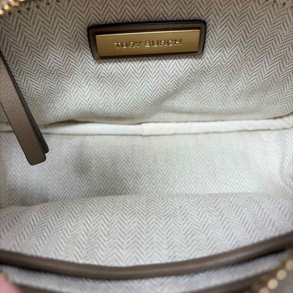 Pre-Owned Tory Burch Taupe Leather Handbag