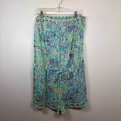 Pre-Owned Size XL Lilly Pulitzer Green Print Romper