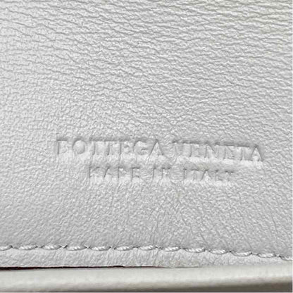 Pre-Owned Bottega Veneta Black/White Leather Designer Wallet