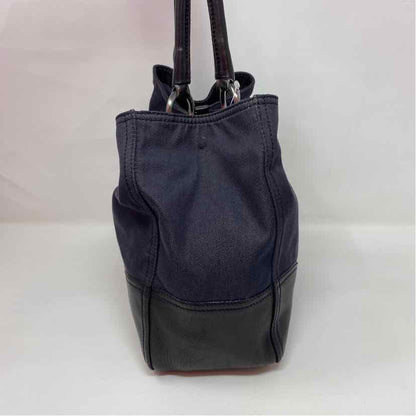 Pre-Owned Prada Black Denim Designer Handbag