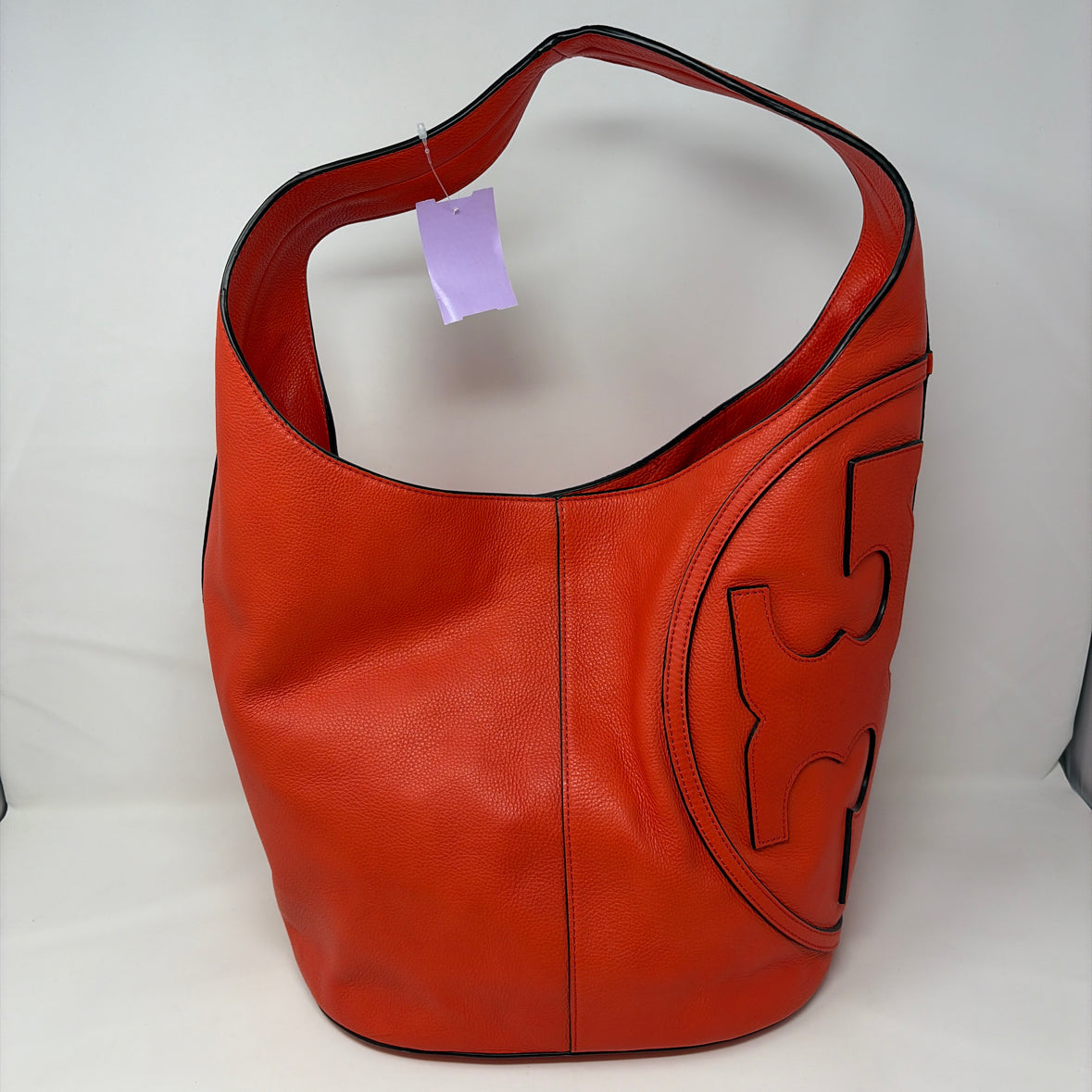 Pre-Owned Tory Burch Coral Leather Handbag