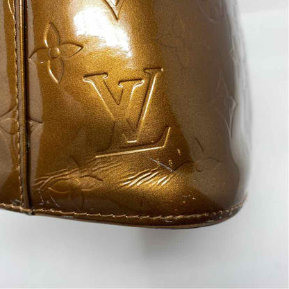 Pre-Owned Louis Vuitton Bronze Patent Designer Handbag