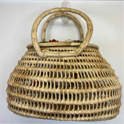 Pre-Owned Boutique Beige Wicker Handbag
