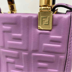 Pre-Owned Fendi Purple Leather Designer Handbag