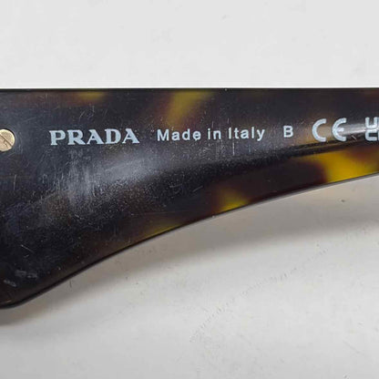 Pre-Owned Prada Brown Acrylic Designer Sunglasses