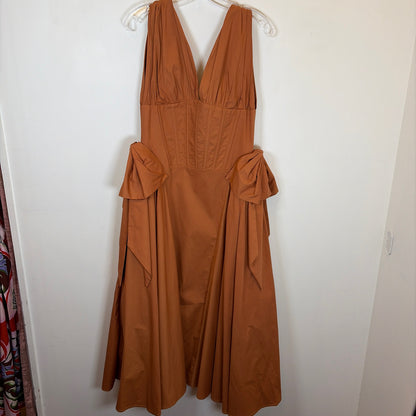 Pre-Owned Size M Boutique Burnt Orange Casual Dress