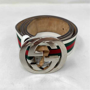 Pre-Owned Gucci White Canvas Designer Belt