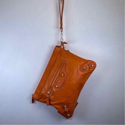 Pre-Owned Balenciaga Orange Leather Designer Handbag