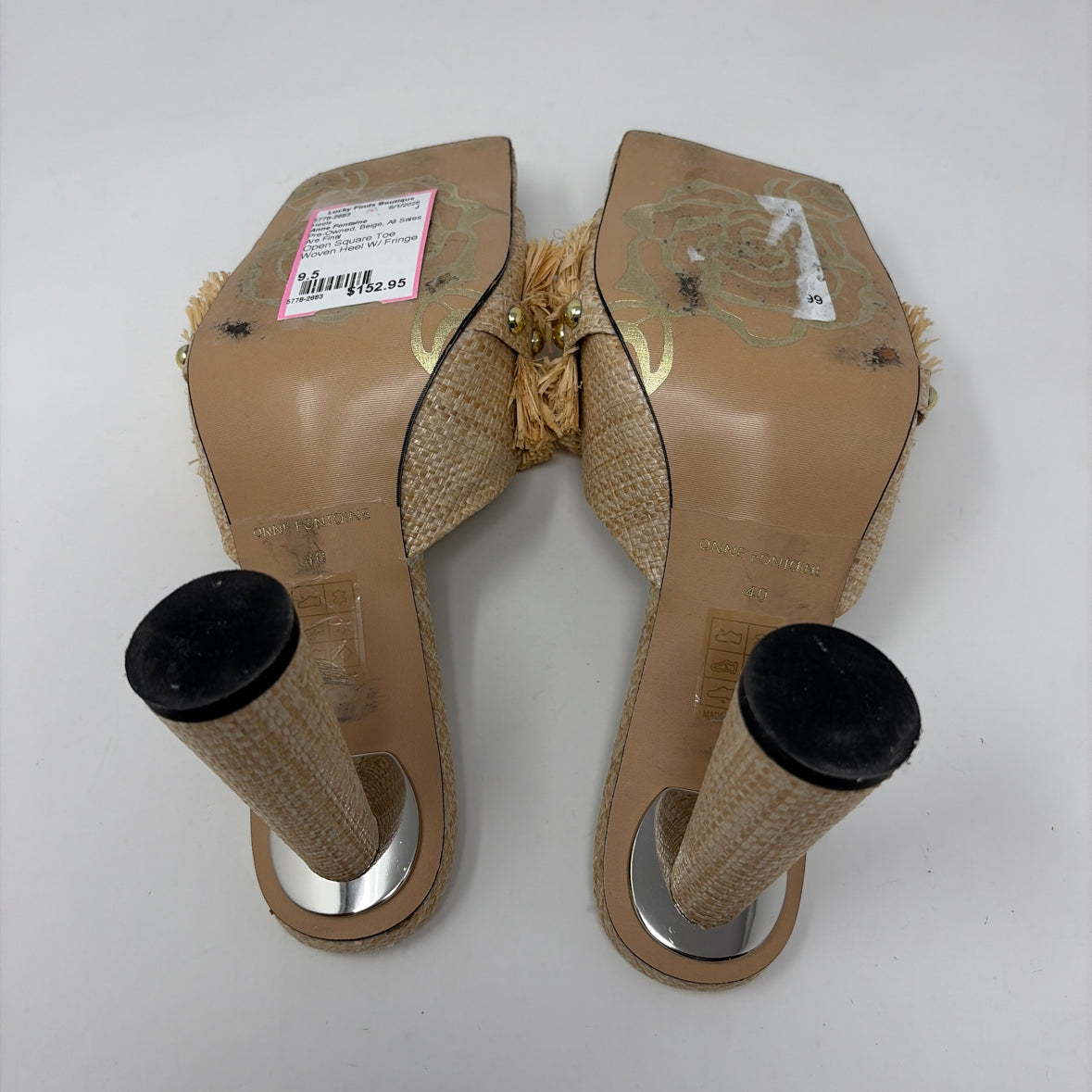 Pre-Owned Shoe Size 9.5 Anne Fontaine Beige Heels