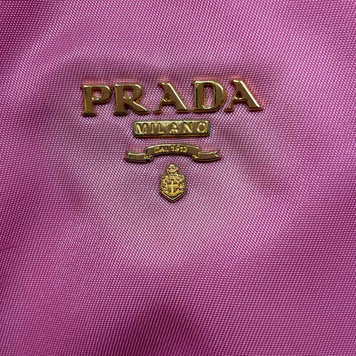 Pre-Owned Prada Pink Nylon Designer Handbag