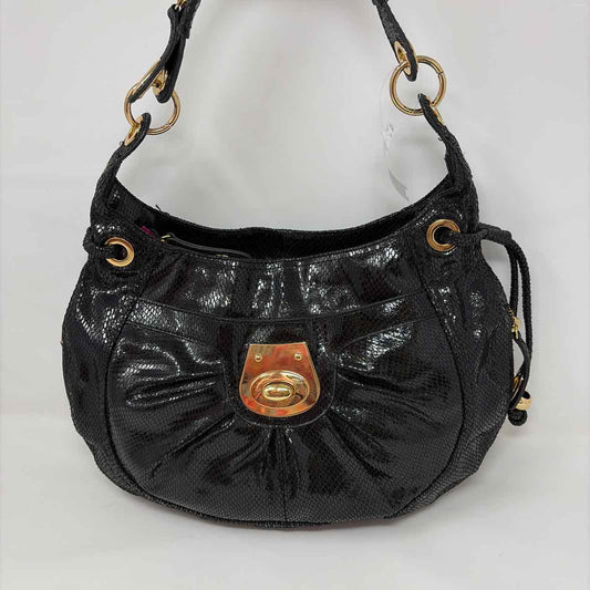 Pre-Owned Hype Black Leather Handbag