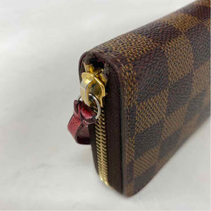 Pre-Owned Louis Vuitton Damier Eben Leather Designer Wallet