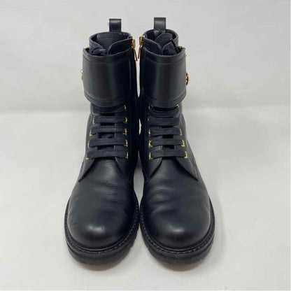 Pre-Owned Salvatore Ferragamo Black Leather Shoe Size 9 Designer Shoes