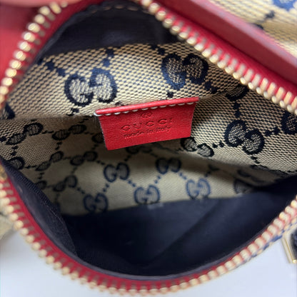 Pre-Owned Gucci Navy Canvas Designer Handbag