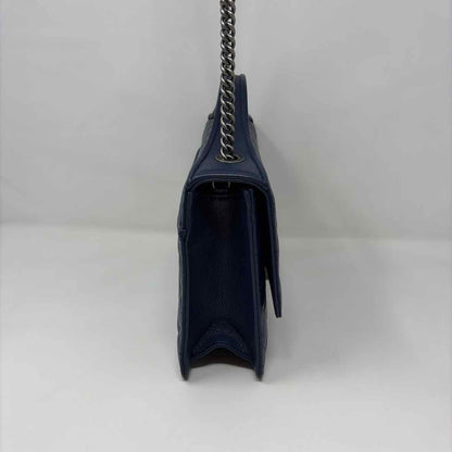 Pre-Owned Chanel Navy Leather Designer Handbag