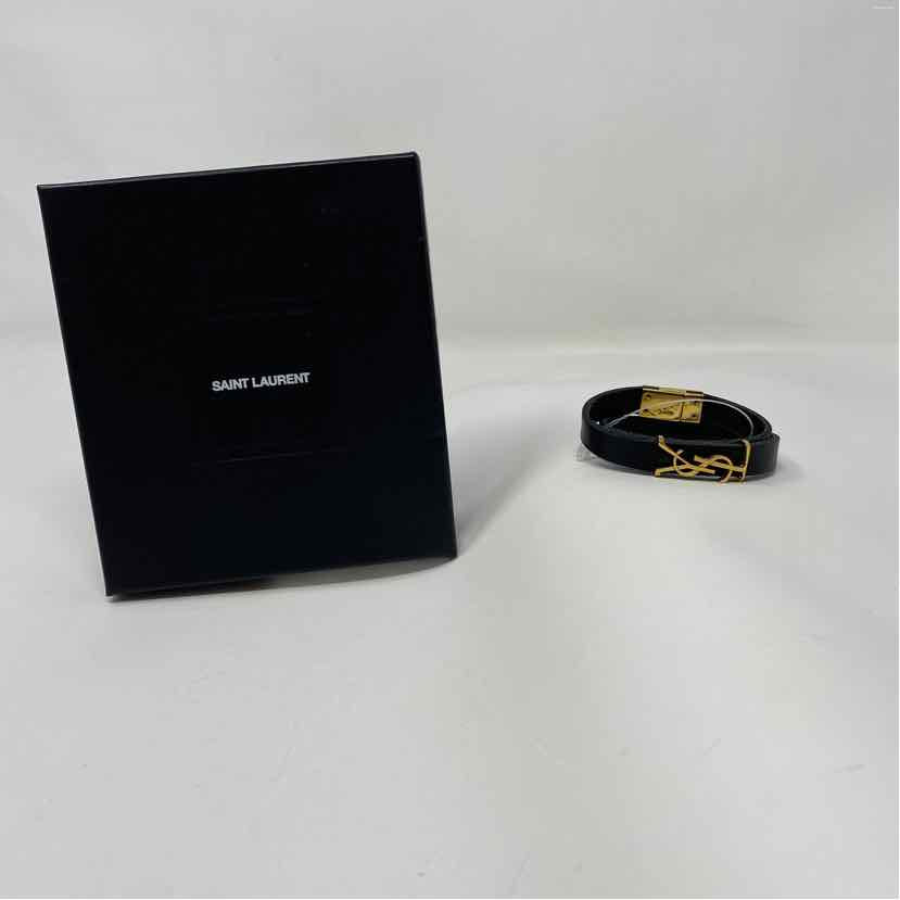 Pre-Owned Saint Laurent Black Leather Designer Jewelry